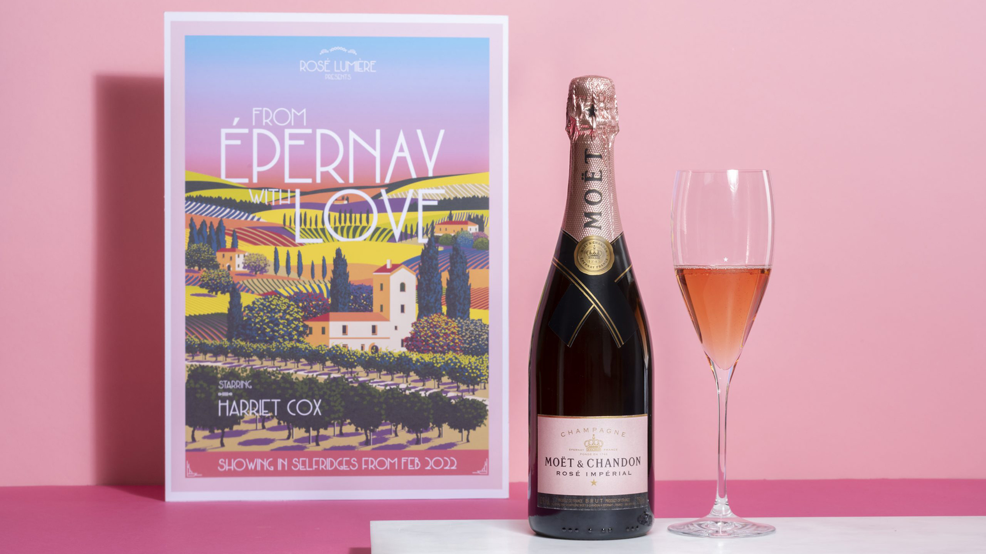 Moët Opens French Cinema In London To Promote Pink Champagne, Rosé Lumière
